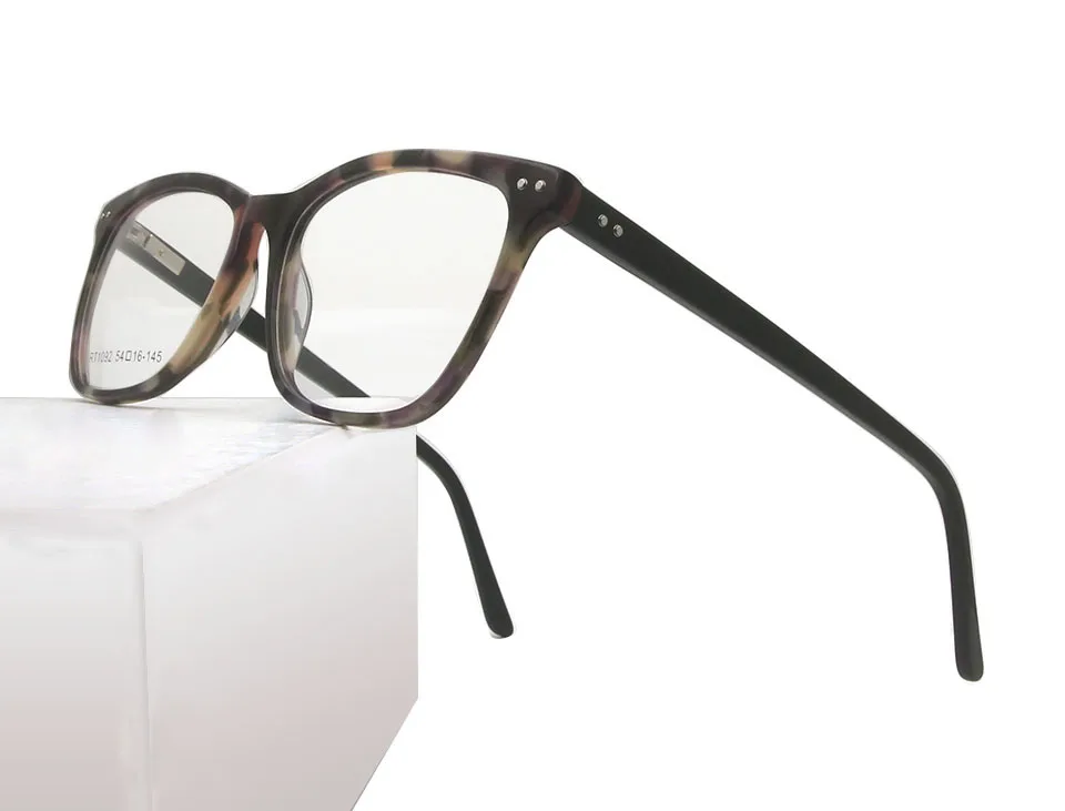 Square Eyeglasses Frames High Quality Prescription Eyewear Frames Men Acetate Brand Designer Women Rivet Optical Frame Unisex