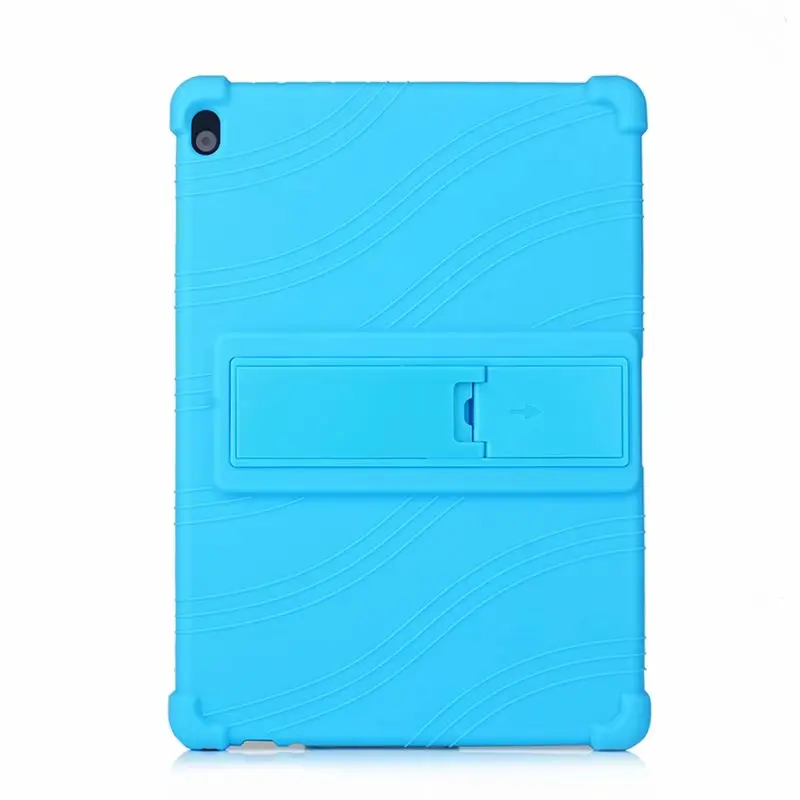 skyblue Силиконовый чехол для планшета lenovo Tab E10 10,1, безопасный мягкий чехол-подставка, TB-X104F TB X104F, TB-X104L чехол для детей+ ручка - Цвет: skyblue