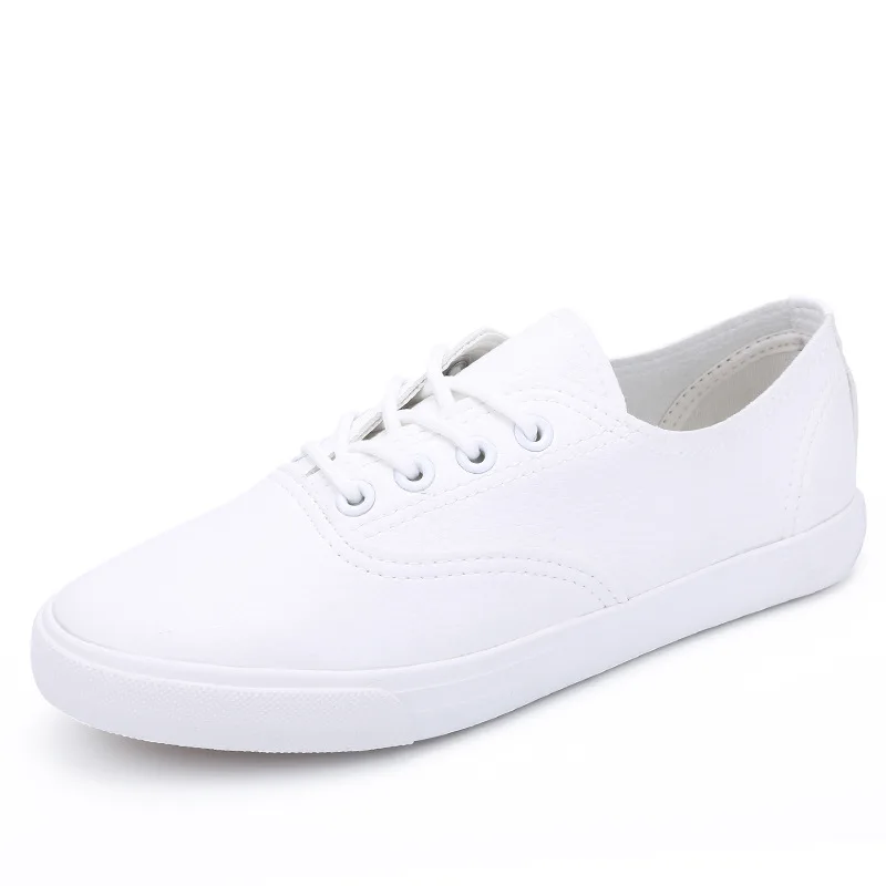 

2017 new Korean version of the casual flat white canvas women's belt with small white shoes good quality shoes HZ04