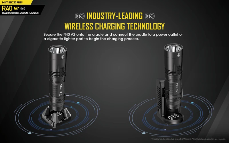 NITECORE R40 V2 Wireless Charging Flashlight (10)