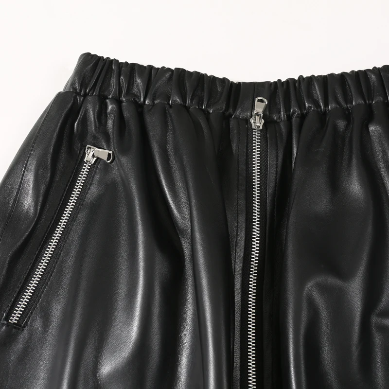 2020 Herfst Nieuwe Casual Schapenvacht Brede Been Vet Zus Grote Size Harem Cargo Broek Vrouwen Echt Lederen 2020 Herfst Nieuwe Casual Schapenvacht Brede Been Vet Zus Grote Size Harem Cargo Broek Vrouwen Echt Lederen