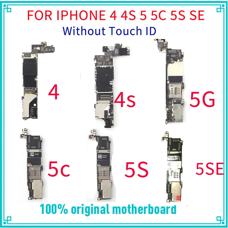 With IOS System for iphone 4 4S 5 5C 5S SE Motherboard with Clean iCloud Original unlocked Mainboard 8GB/16GB/32GB | Мобильные