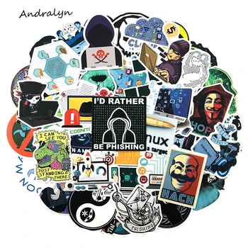 

98 Pcs/Set Cool Programming Stickers Logo Internet Software Sticker Funny Gift For Geeks Hackers Developers To DIY Laptop Phone