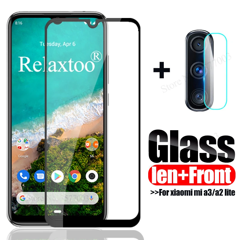 Закаленное стекло 2 в 1 для камеры xiaomi mi a3 Защитное xiomi xaomi a2 lite a 3 light mia2 mia3