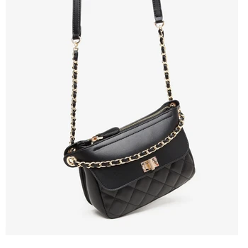 

2020 Fashion PU Leather Handbag Lock Chain Wild Women Bag Female Armpit Shoulder Messenger Bag Ladies Mobile Phone Bag Purses