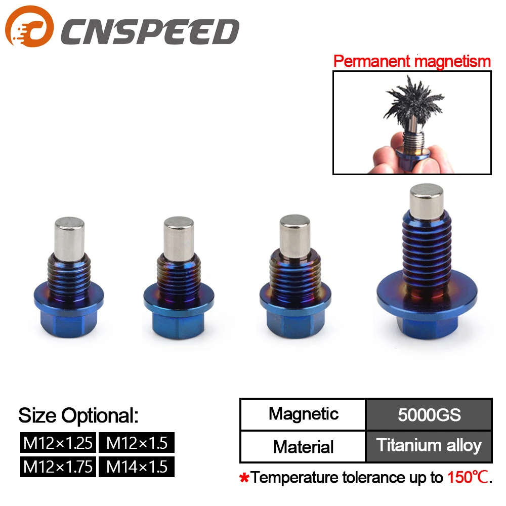 Reusable Permanent Magnetism 5000 Gs Titanium Alloy Magnetic Oil Drain Plug Oil Sump Nut M12x1.25 M12x1.5 M12x1.75 M14x1.5 | Автомобили и