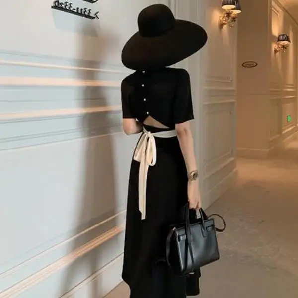 Летний Для женщин тонкий моды Tide дизайнерские взлетно-посадочной полосы Chic Harajuku отпуск, повязка вечерние платье AE870