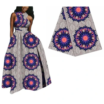 

6Yards African Print Real Wax Fabric For Wedding Dress 2020 New Batik Cloth Fabric Ankara Nigerian Real Wax Fabric