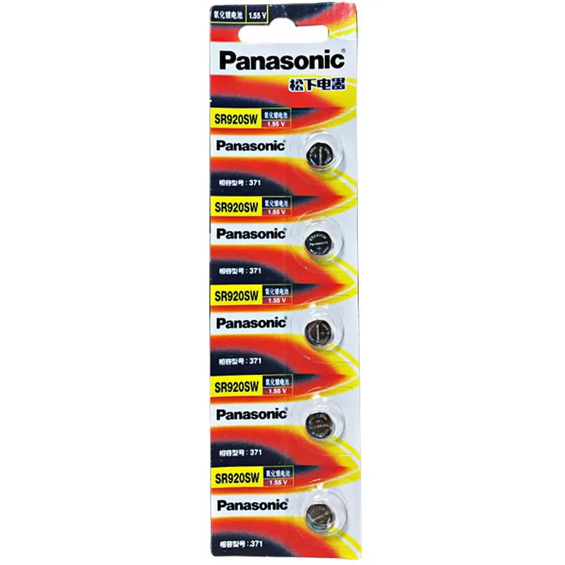20X Panasonic 1,55 в SR920SW 371 AG6 Кнопка часы на батарейках батарея для часы-игрушка Автомобильный ключ калькулятор Серебряная оксидная батарея
