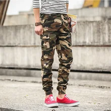 Красивые армейские зеленые мужские брюки в стиле хип-хоп; повседневные камуфляжные армейские брюки; Модные узкие брюки; уличная одежда; спортивные брюки для бега