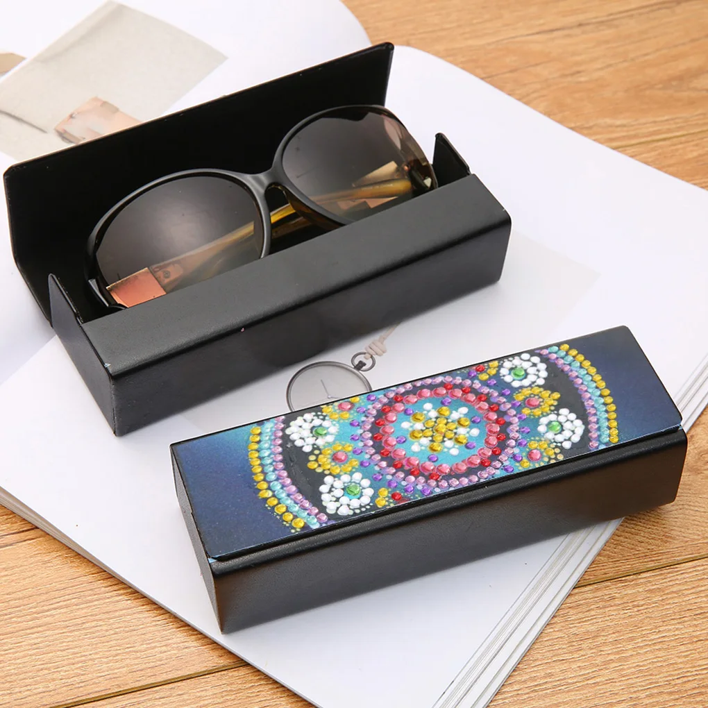 Point Crystal Glasses Case High-Capacity Eyeglass Box PU Iron Eyewear Organizer DIY Container | Дом и сад