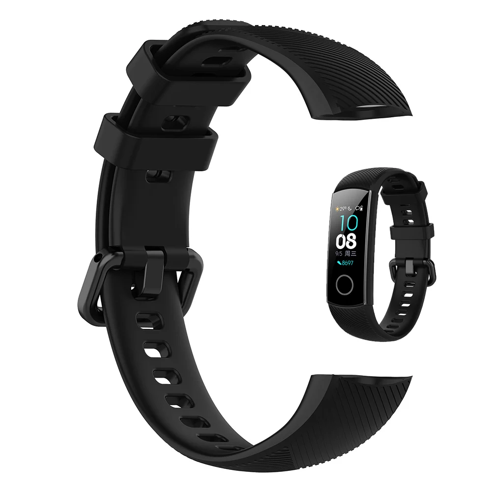 

Silicone Wristband for Huawei honor Band 4/Band 5 Smart Watch Replacement Bracelet Strap Smart Bracelet Watchband Accessories