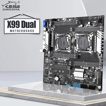 

JINGSHA X99 Dual CPU Motherboard LGA 2011V3 V4 Dual Gigabit Ethernet 8 *DDR4 DIMM Up to 256GB VGA USB3.0 10* SATA3.0 NVMe M.2