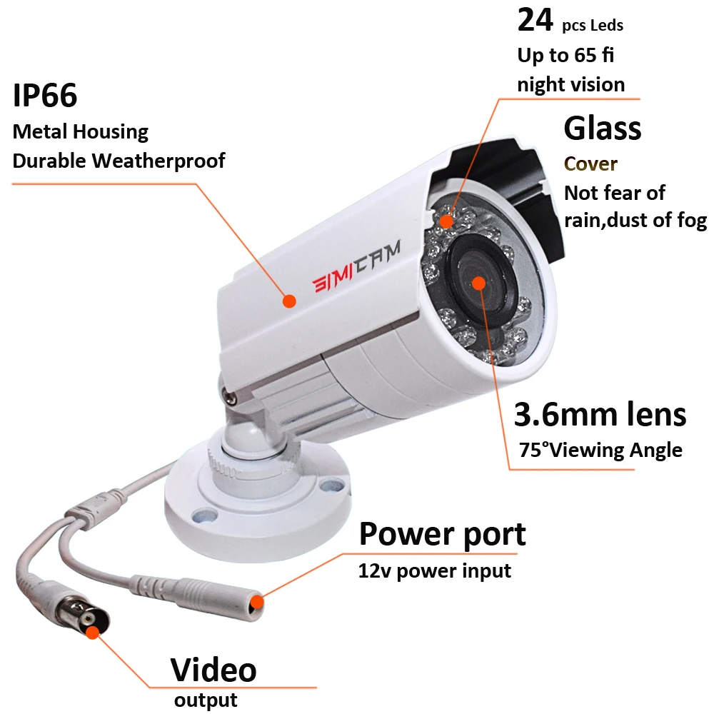 Cctv безопасности системный комплект для фотокамеры видеонаблюдения 2 камеры аналоговый HD 720 P/1080 P AHD 4ch dvr видеонаблюдения водонепроницаемый ночного видения