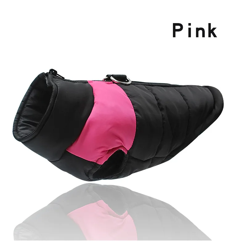 Pink Одежда для собак, черный эластичный жилет, футболка со щенком, пальто, аксессуары, одежда, костюмы для собак, кошек, популярная цветная блокирующая куртка, пальто - Цвет: Pink