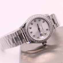 Новинка, женские часы, дамские, размер 26 мм, подарки для девушек, сапфировое стекло, наручные часы, автоматический механический механизм, нержавеющая сталь, твердые, Clas