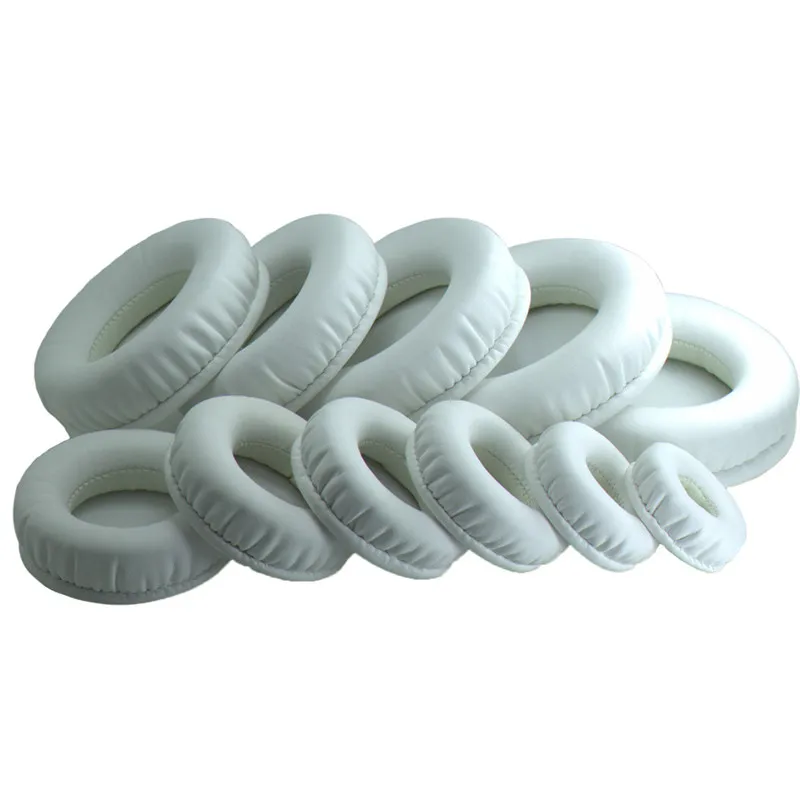 

Ear Pads Soft Memory Foam Ear Pads Cushion white Protein Leather 70mm 90MM 100mm For Sennheiser Headphones Fits Many Headphones