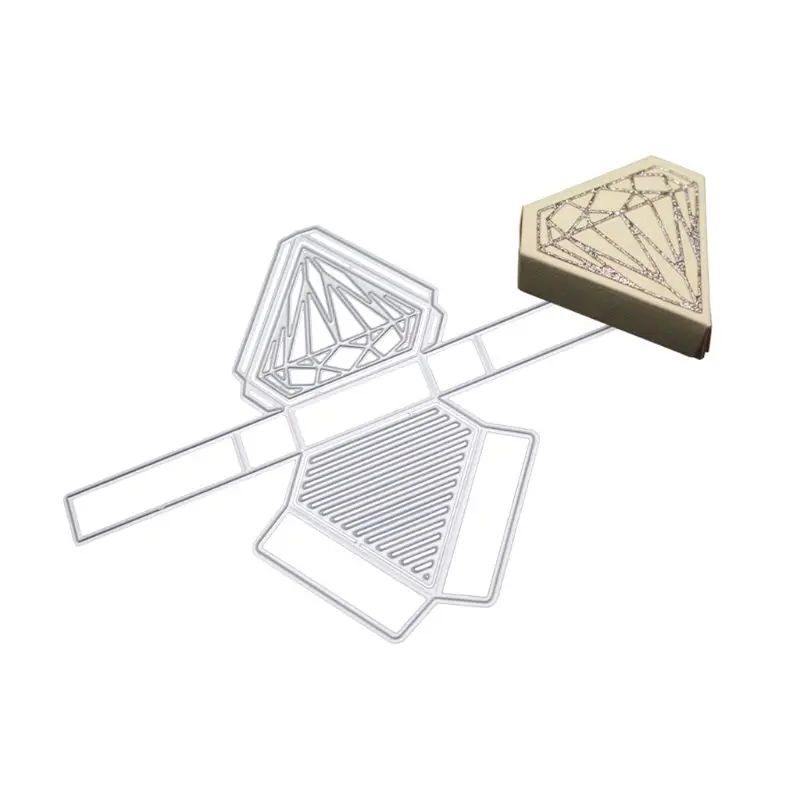 Алмазная коробка металлические режущие штампы трафарет Алмазная форма 3D DIY Скрапбукинг штамп для альбомов бумажная карта тиснение Декор ремесла