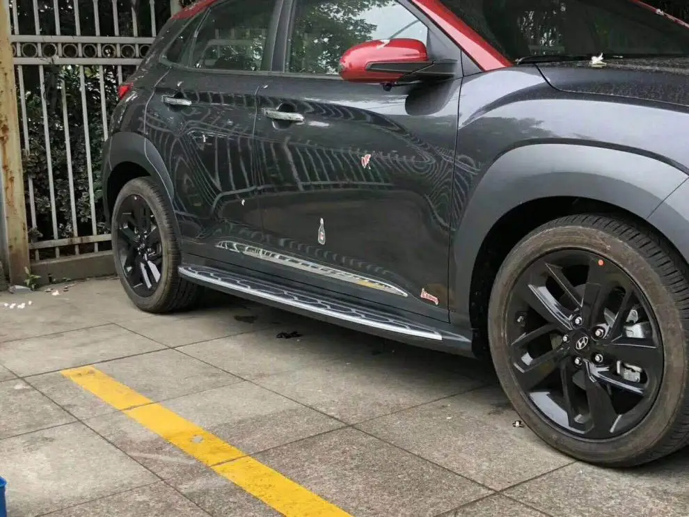 Стиль алюминиевый Fit hyundai Kona Беговая доска шаг в сторону nerf бар высокое качество