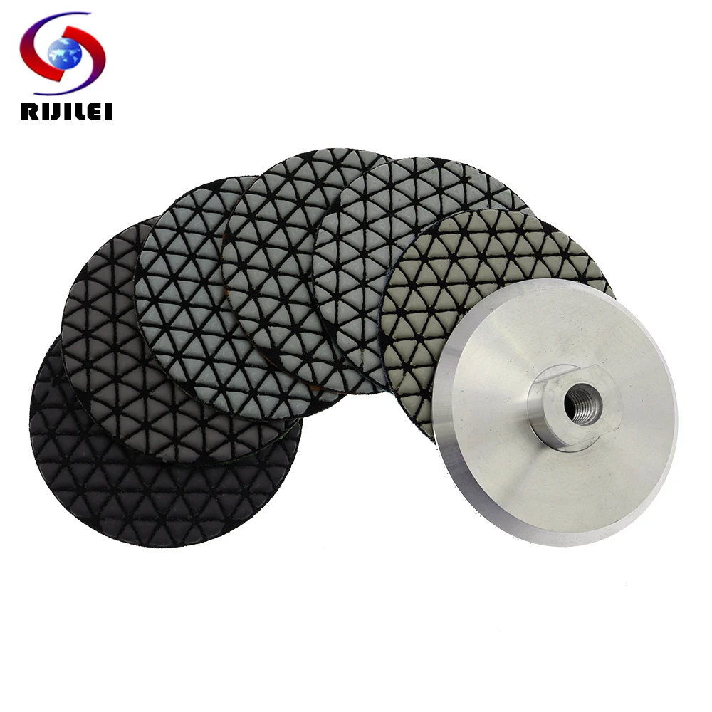 6Pcs Super 4Inchs Dry Diamond Polishing Pads 100mm Flexible Sanding Discs New Design Marble Granite Stone Grinding Wheels 4 step 4inch dry polishing pad for granite marble 10pcs super sharp wall diamond sanding disc for sintered stone