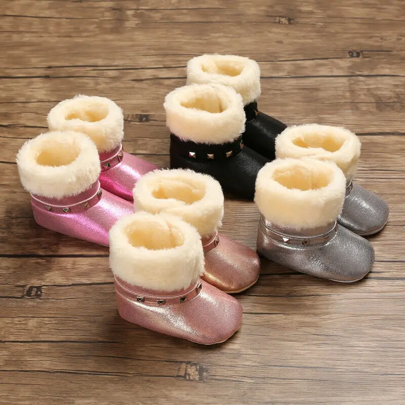 Зимняя теплая детская обувь; зимние ботинки для девочек и мальчиков; нескользящая детская обувь на плоской подошве
