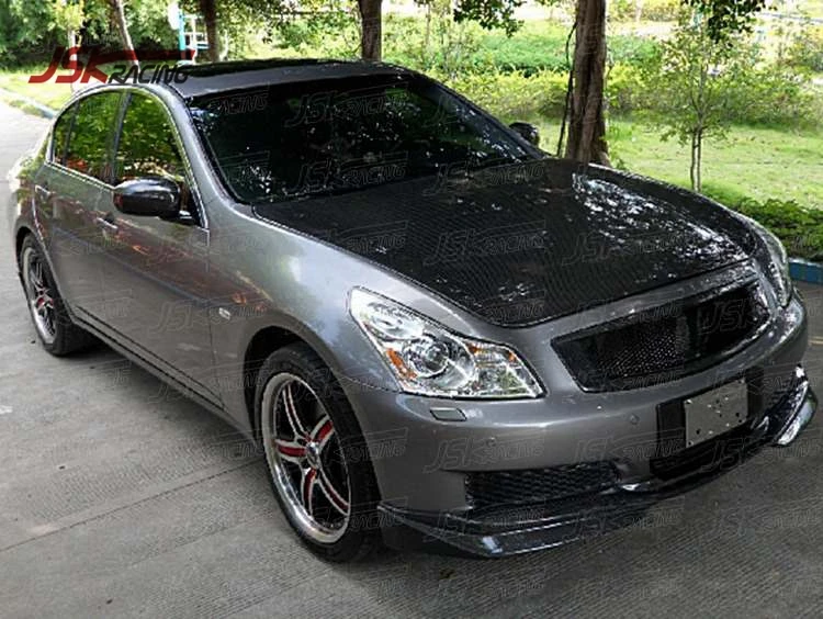 2008 2012 JSK стиль углеродное волокно передняя губа для INFINITI G37 2D(JSKIFG707008)|carbon fiber front