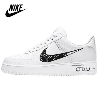 

Nike Air Force 1 Low Sketch white shoes for men and women, originals, white / Black style, sneakers size 36 to 45 CW7581-101