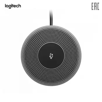 

Microphones Logitech 989-000405 portable audio and video bluetooth wired remote microphone V-U0044 for MeetUp