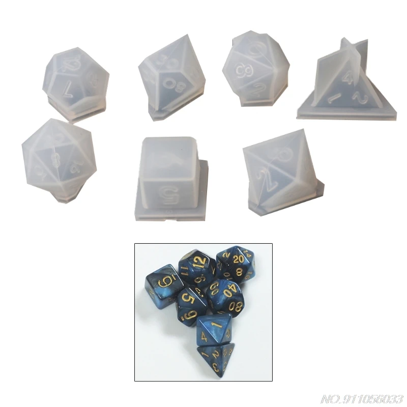 7 Shapes Fillet Square Mold Crystal Epoxy Resin Mold Digital Game Silicone Mould N12 20