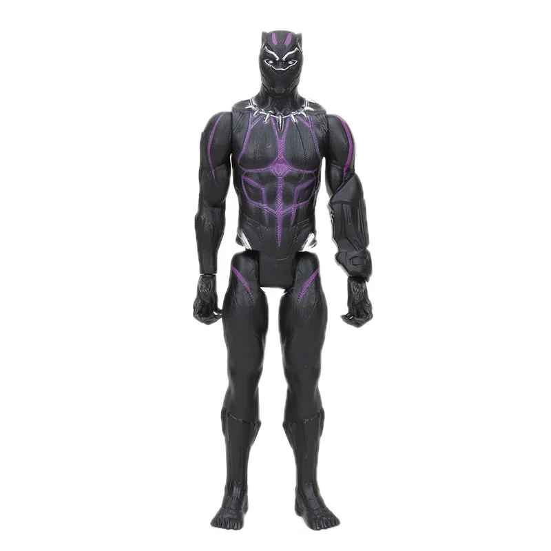 Экшен-фигурки Hasbro, игрушки Marvel, фигурки супергероев из фильма «Мстители: Финал» — Тор, Капитан Америка, Танос, Росомаха, Человек-паук, Железный человек, размер 30 см - Цвет: new black panther op