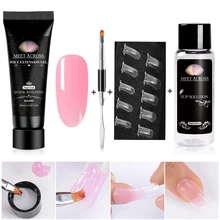 

20ml Poly Extention Gel Kits Nail Art French Nail Art Clear Color Nail Tip Form Crystal UV Gel Poly Set