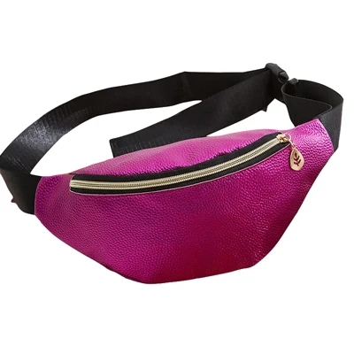 waist bag women super quality Casual Sports Purse Canvas Breast Package Messenger belt bag high quality fanny pack for women - Цвет: pink