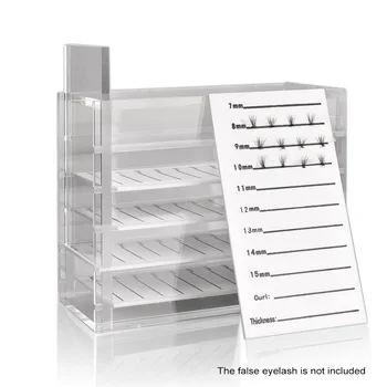 

5 Layers Clear Eyelash Storage Box Makeup Organizer False Eyelashes Glue Pallet Holders Grafting Eyelashes Extension Tool