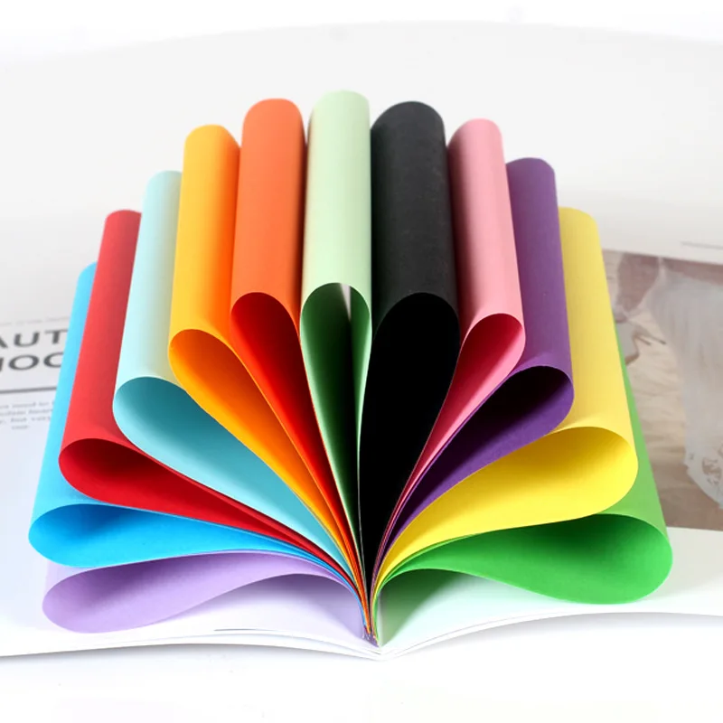 A4 Paper Printer Tracing Copy Paper 10 Color 50sheet/lot 80gsm Children Handwork DIY Card Scrapbook drop