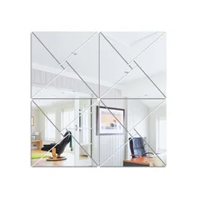 INS скандинавские треугольные DIY свободной формы комбинированные акриловые зеркальные наклейки на стену линия талии Входное сочетание