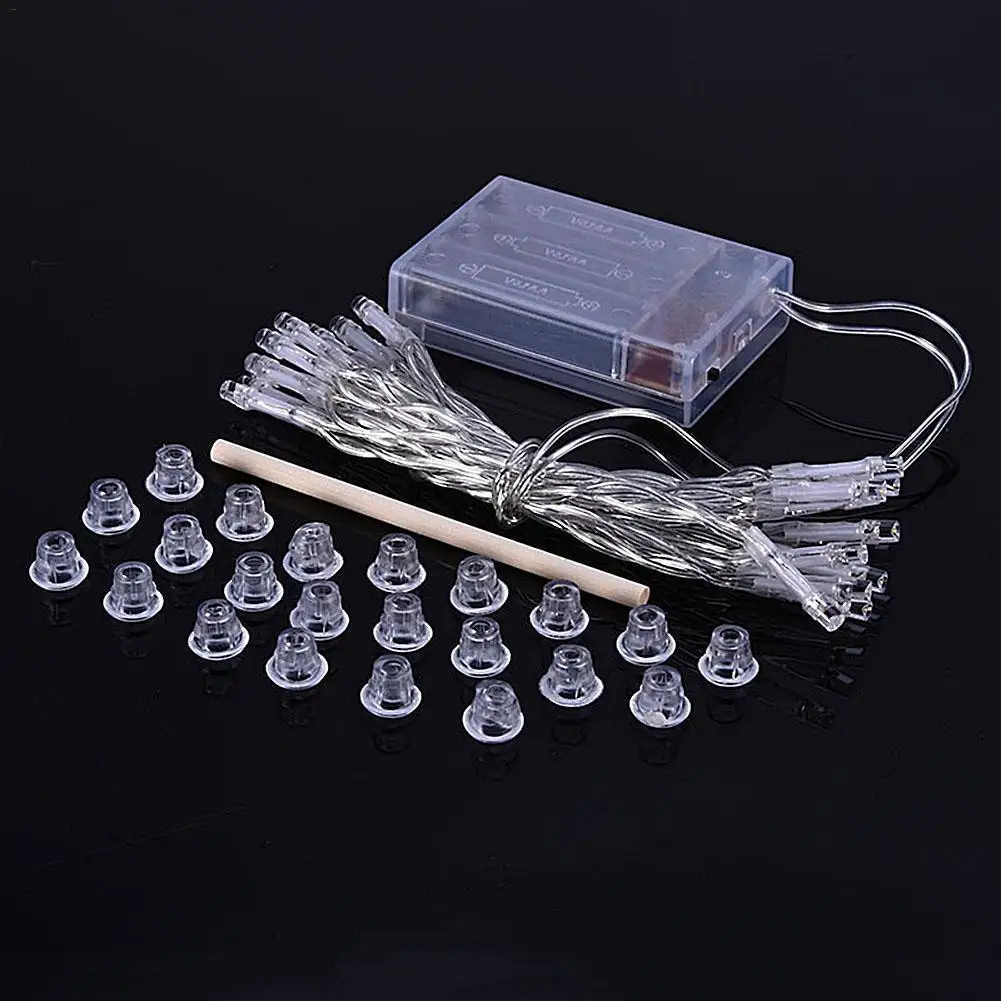 20 Lights Cotton Ball Model Fairy Light Purely Handmade Decorative Light Girl Room Decoration Wedding Night Light Cover Balls