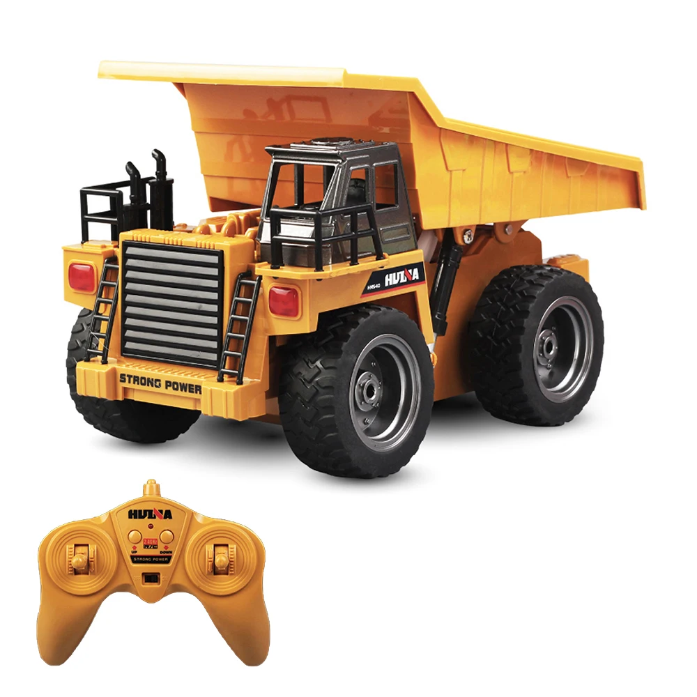 HUINA 1540 1:18 2.4G 6CH RC Alloy Dump Truck Reinforced Alloy Rotate RC Excavator Engineering Car Remote Control Cars Boys Gifts|RC Cars| - AliExpress