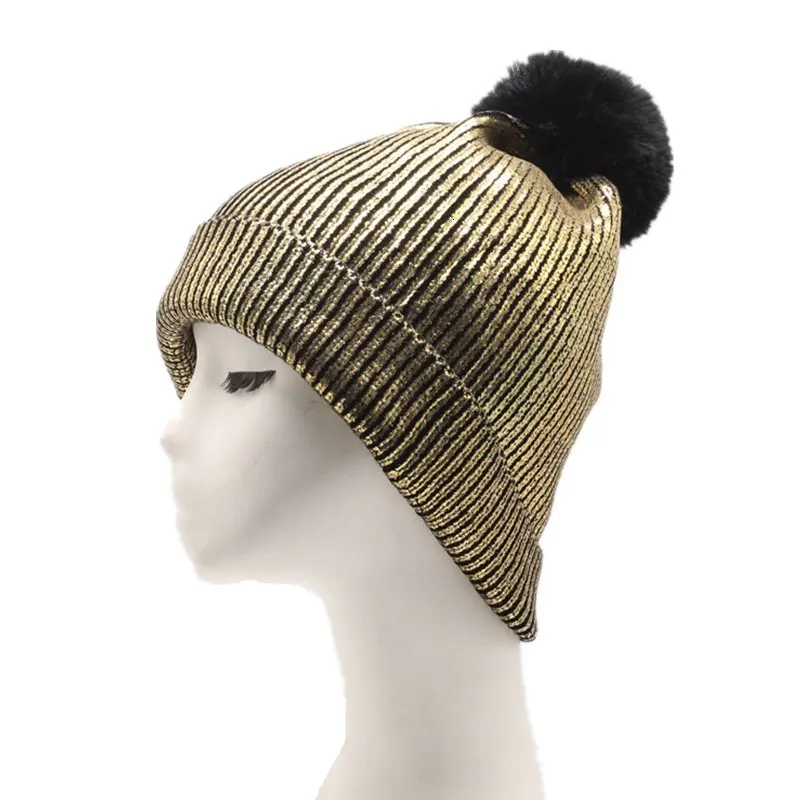 На зиму, теплый, для женщин вязаная шапка шапки с помпоном Beanie зимние шапки для женщин шапки Skullies женские Балаклавы с помпоном