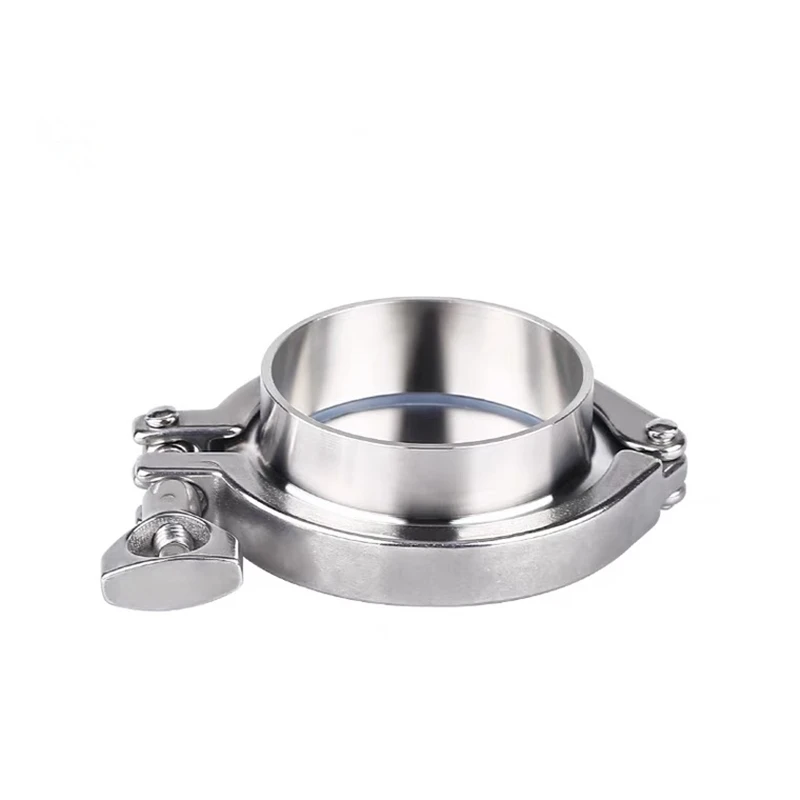Hose Pipe Fitting Pipe Fitting Water Pipe Fitting 19mm-168mm Pipe O/D Sanitary Weld Ferrule End Cap Tri Clamp Silicon Gasket 304 Stainless Steel For Homebrew