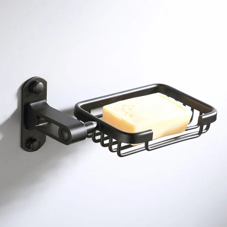 

John Obey Ware Toilet Wall Hanging Simple Kitchen Hardware Soap Dish Soap Holder Alumimum Material Matte Black