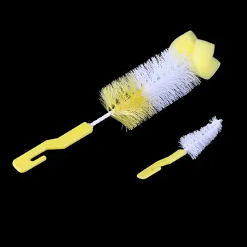 

Sponge Nylon Long Cleaning Brush For Baby Feeding Bottle Spout Tube Glass Cup F3ME