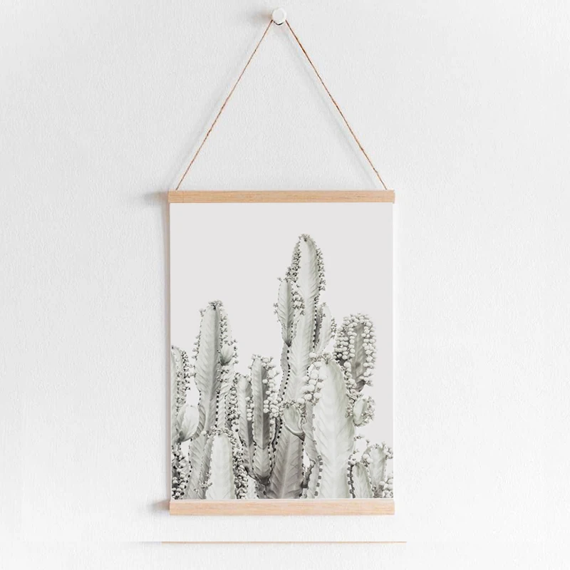 Pastel Cactus Canvas Poster Print Boho Home Wall Art Decor