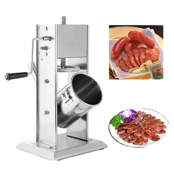 

5L commercial vertical manual hand crank sausage filler making machine meat sausage stuffer maker
