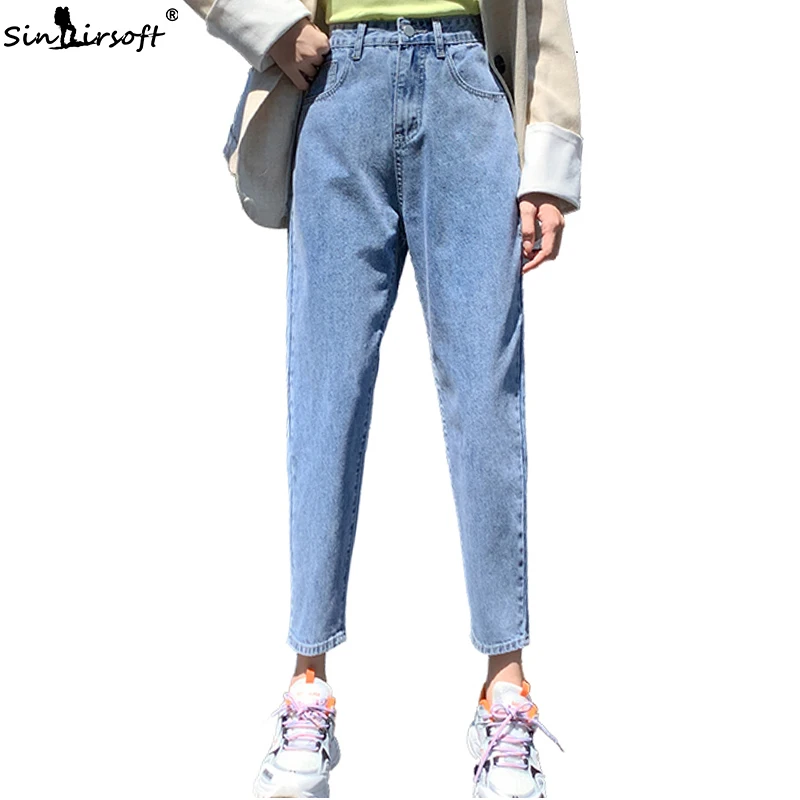 

Autumn New Loose Wide Leg High Waist Jeans Woman Cotton Soft And Comfortable Slim Fashion Wild Harlan Trousers Women