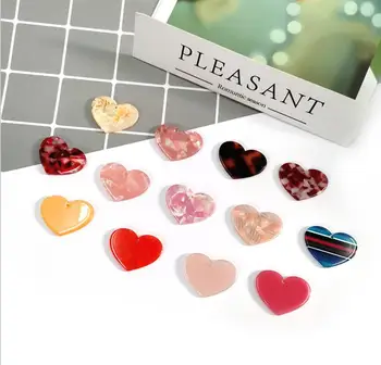 

Acetate Cabochon Slabs Hearts Charms Acetic Acid Beads Earrings Pendants For DIY Jewelry Earrings Making Accessories