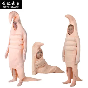 

Halloween Children's Day School Stage Performance Parent-child Costume Adult Toddler Good Worm Earthworm Doll Costume