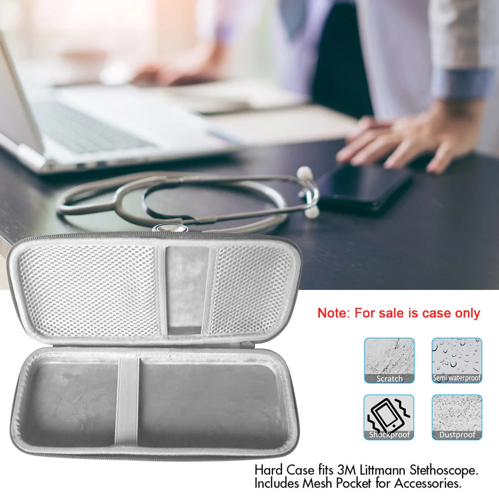 Estetoscópio Portátil de Eva Dura Capa para 3m Littmann Classic Iii Mdf Adc Omron e Outros Acessórios - Image 2