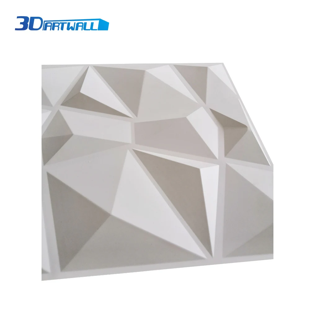 3DARTWALL 3D текстурированные декоративные стеновые панели белые ПВХ алмазные дизайнерские декоры в упаковке 12 32 Sq Ft
