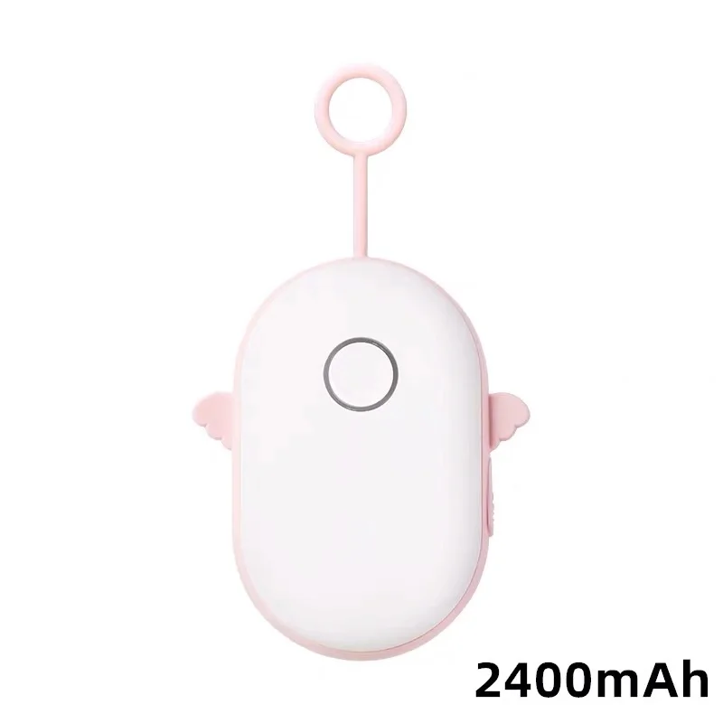 Angle white-2400mah Портативный мини USB грелка для рук перезаряжаемый карманный мобильный мощный грелка для рук 2400 мАч/4000 мАч двусторонний быстрый нагрев для зимы - Цвет: Angle white-2400mah