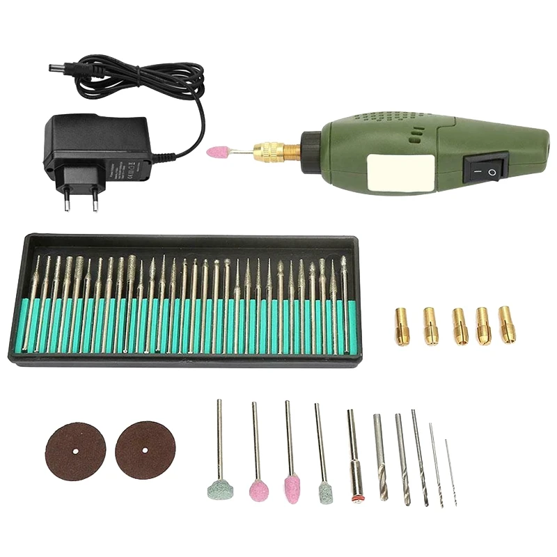 

12V Dc Mini Electric Grinding Set Drill Grinder Tool for Drilling Polishing(Eu Plug)